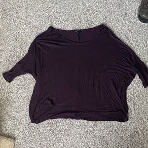 Express Deep Purple dolman high low blouse